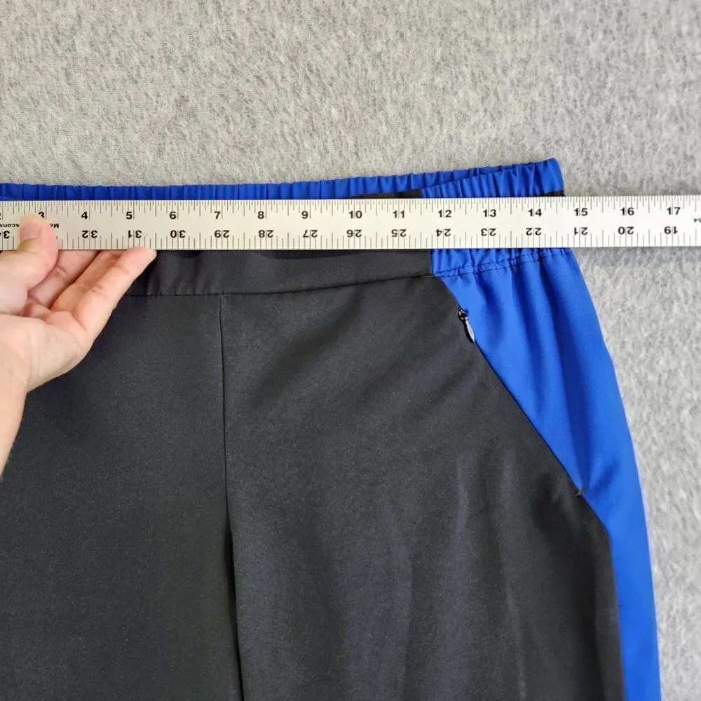 Fabletics Joggers Womens M Black Blue Windsor Zip Pockets Wicking Stretch Ankle - Picture 11 of 16